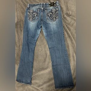 Miss Me Easy Boot Jeweled Denim Jeans 31